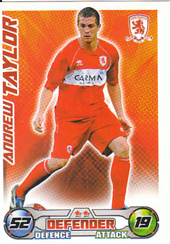 Andrew Taylor Middlesbrough 2008/09 Topps Match Attax #200